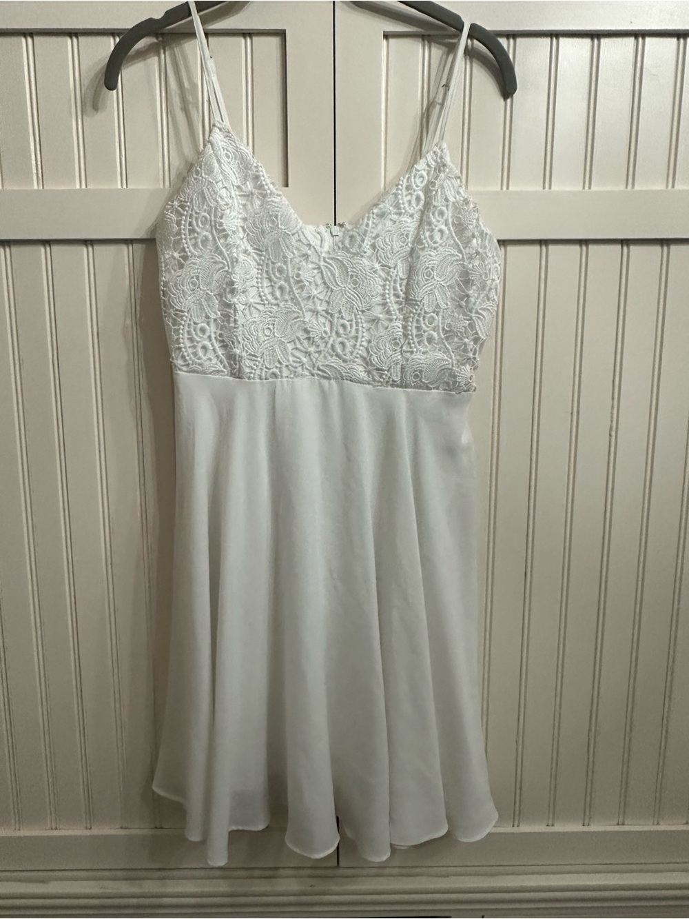Love Tree White Crochet Lace Skater Dress size M